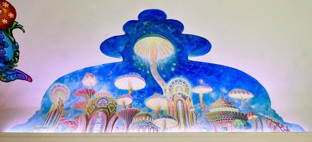 Mushroom Cafe mural by Jonathan Solter