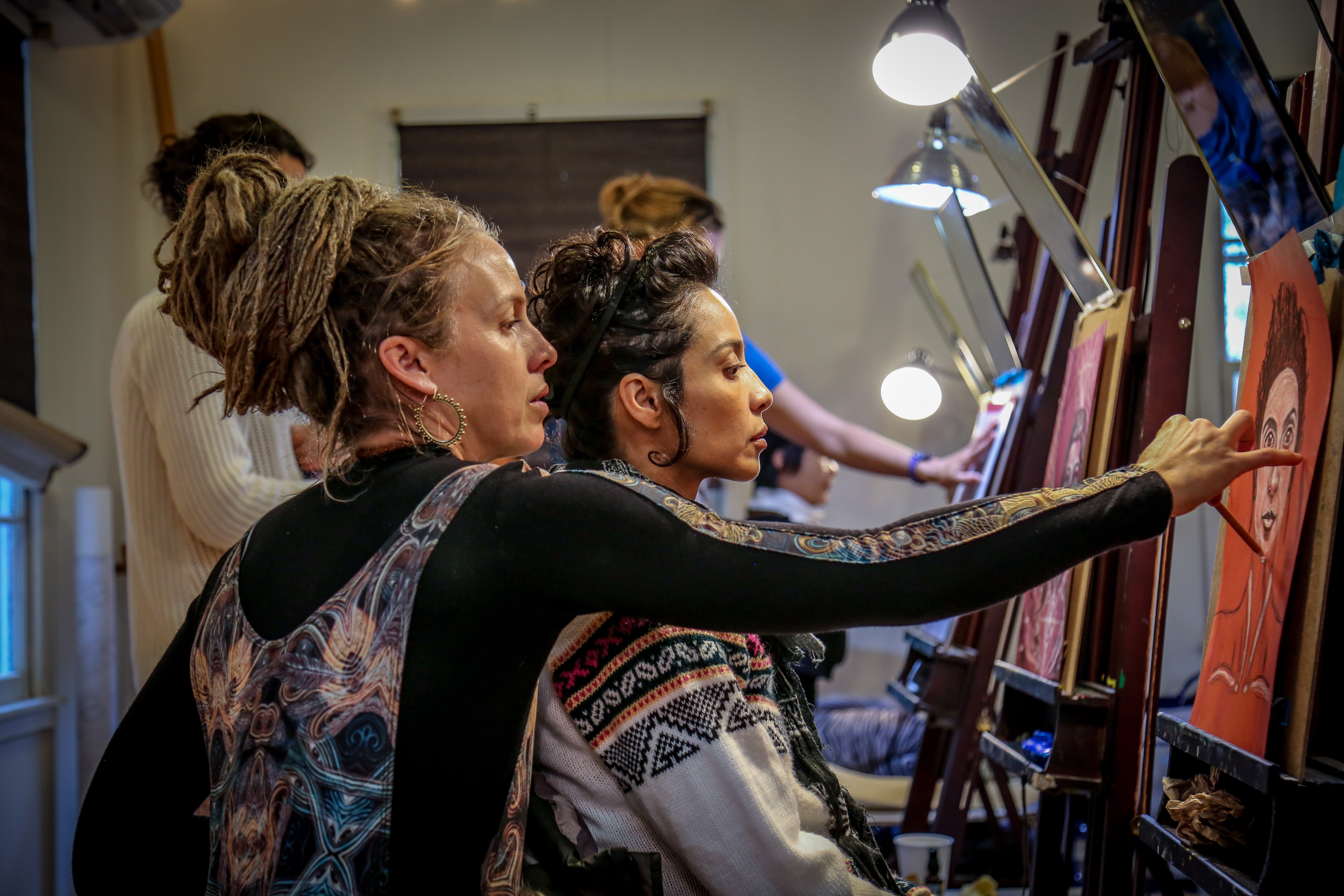 Amanda Sage teaches the Mischtechnik every year in her class: Mixtek Mystics