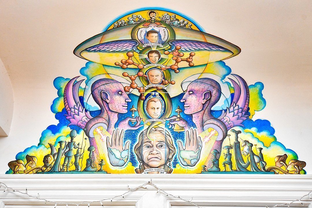 Mushroom Cafe mural by Perry Kroeger